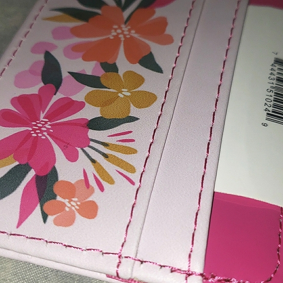Lady Jayne Sunlit Garden Multicolor Floral Vegan Leather Credit Card Wallet NWT - Picture 6 of 8